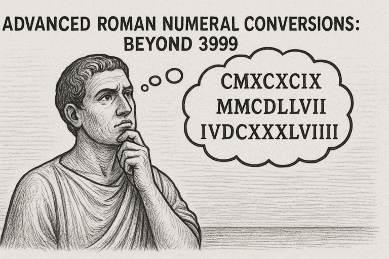Advanced Roman Numeral Conversions Beyond 3999